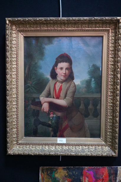 null A. TERNUS (XIXe XXe siècle) portrait de fillette, huile sur toile signée en...