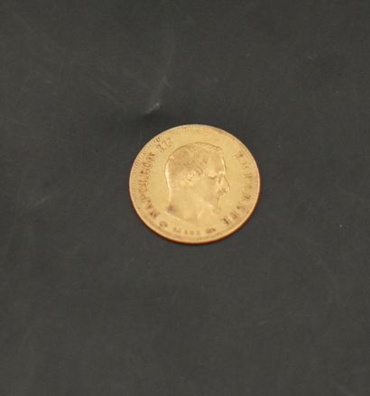 null Pièce de 10 francs or 1855. Poids : 3,2 grammes.