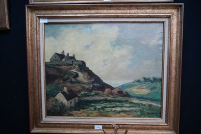 null Jean Charles MILLET (1892-1944), paysage à la colline, huile sur toile signée...