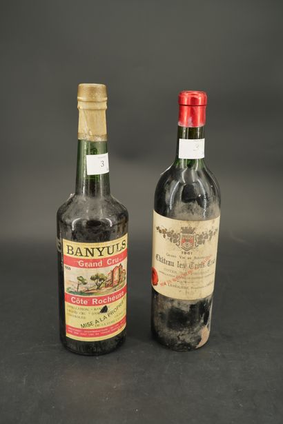 null Banyuls. Grand cru. Côte Rocheuse. 1959. Une bouteille. Mauvais état. On joint...