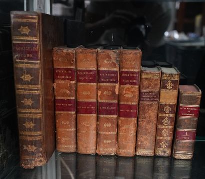 null Ephémérides militaires, 4 volumes reliès. Agriculture, un volume relié. Et trois...