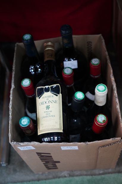 null Dix bouteilles de vin dont Château Destieux, Nuits- St-Georges