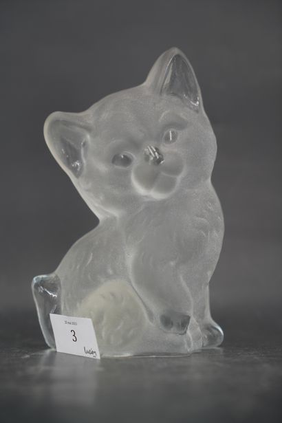 null VIKING, serre livre en verre moulé épousant la forme d'un chat.