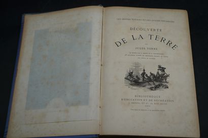 null Jules VERNE, La découverte de la terre. Paris, Hetzel, 1878. 1 volume in-8°,...