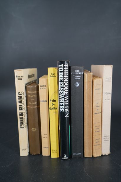 null COLLECTIF, ensemble de volumes brochés : Hervé Bazin ; Romain Gary ; De Banville...