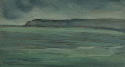 MAURICE LOUVRIER (1878-1954) * Vue côtière
Pastel, signé en bas à droite.
33,5 x...