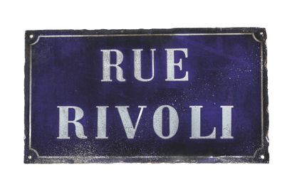 PLAQUE NOMINATIVE DE LA RUE DE RIVOLI, PARIS
Fer...