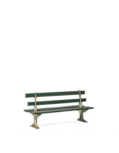 null DOUBLE BENCH OF PUBLIC GARDEN, PARIS
The rectangular wooden back and seat, joined...