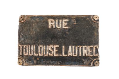 null NAMEPLATE OF THE STREET TOULOUSE-LAUTREC, PARIS
Iron, rectangular shape, bearing...