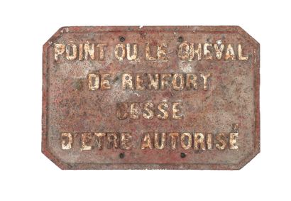 null RARE STREET INFORMATION PLAQUE IN DECLIVITY, PARIS
Cast iron, rectangular shape,...