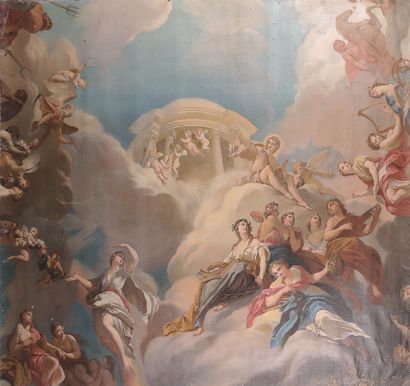 null SECOND EMPIRE SCHOOL, AFTER FRANÇOIS LEMOYNE (1688-1737) FOR THE CEILING OF...