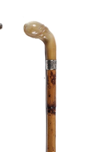null EROTIC CANE
The handle in horn marrying the shape of a phallus, the ring in...