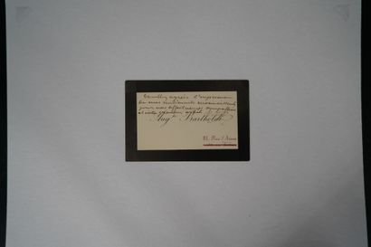 BARTHOLDI AUGUSTE (1834-1904). Carte de visite...