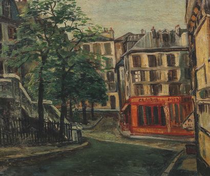 ALPHONSE QUIZET (1885-1955). Paris, les marches...