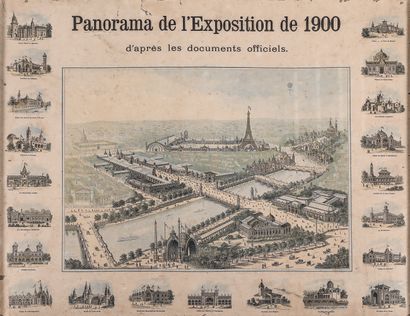 null UNIVERSAL EXHIBITION, PARIS 1900. CHARACE, SEALS. Panorama of the Universal...