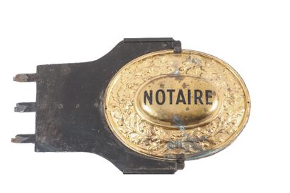 null DOUBLE-SIDED NOTARY'S PANNONCEAU, PARIS
Iron stamped and gilded, oval shape,...