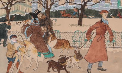 MAURICE TAQUOY (1878-1952). Paris, animated...