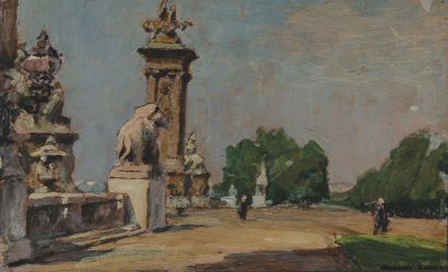 GASTON KNECHT (1875-1968) Le Pont Alexandre...
