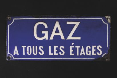 PLAQUE D’INFORMATION D’IMMEUBLE, PARIS. GAZ...