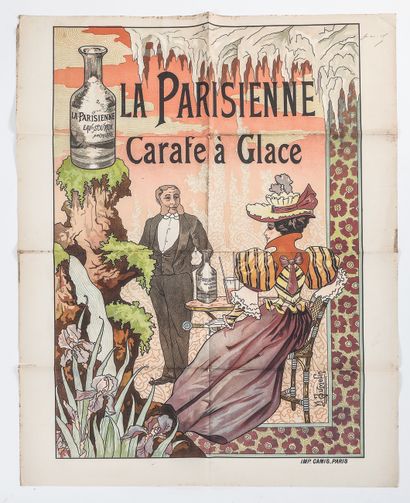D. JUMELIN (XIXe-XXe). La Parisienne, carafe...