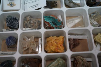 null NATURALIA Réunion de minéraux dont gneiss, orpiment, rutile, pentagonite, galène,...