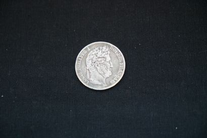 null 1 pièce 5 francs argent 1845 Louis Philippe I. 24,6 grammes.