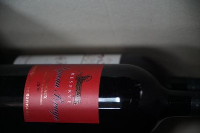 null Réunion de bouteilles de vins rouge, dont Château Brane Cantenac, huit cartons...