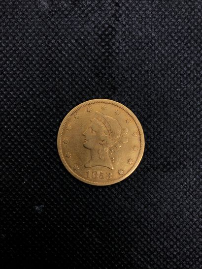 null Pièce 10 dollars or 1853. Poids. 16,5 grammes.