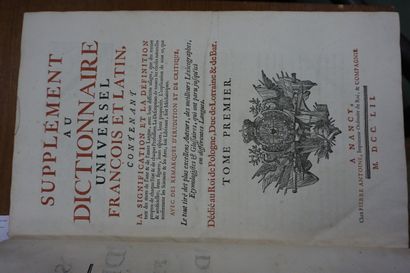 null TREVOUS, Dictionnaire Universel français et latin. Trois tomes et un supplément,...