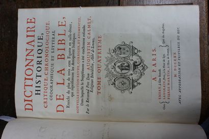 null CALMET Père Dom Augustin, Dictionnaire Historique de la Bible. Paris, 1730....