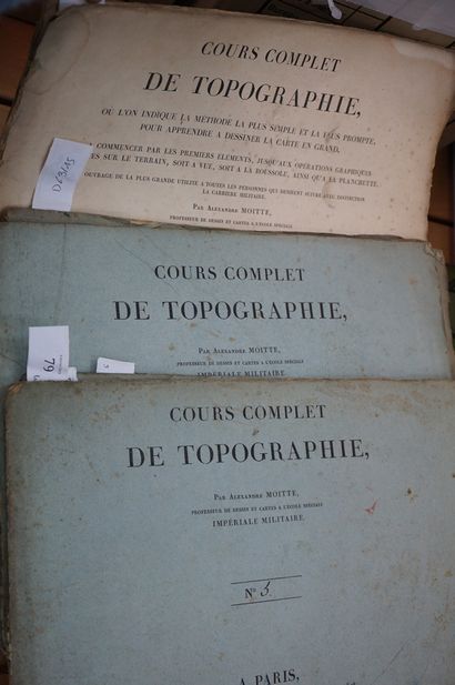 null MOITTE Alexandre, Cours complet de topographie. Paris, Théophile Barrois, 1851....