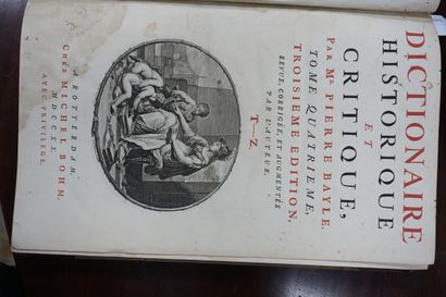 null BAYLE Pierre, Dictionnaire historique et critique. Rotterdam, Michel Bohm, 1720....