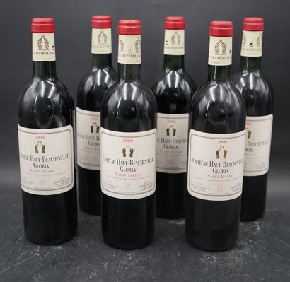 Six bouteilles, Château Haut Beychevelle,...