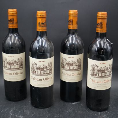 Quatre bouteilles, Château Olivier, Graves,...