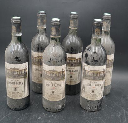 null Six bouteilles, Château Leoville Barton, Saint Julien, Grand Cru, 1989. En ...