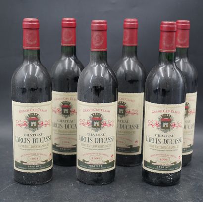 Six bouteilles, Château Larcis-Ducasse, Grand...