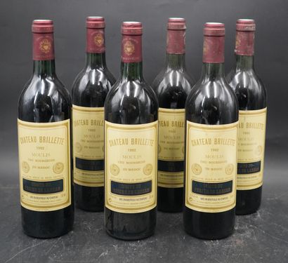 Six bouteilles, Château Brillette Comte du...