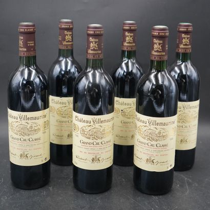 null Six bouteilles, Château Villemaurine, Grand Cru, Saint Emilion, 1996. En l'...