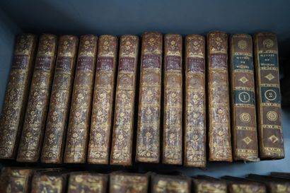 null Réunion de livres reliés, XVIIIe et XIXe siècle comprenant théâtre de Corneille,...