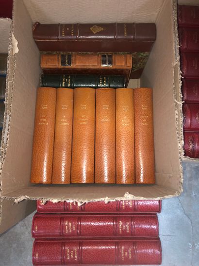 null Ensemble de volumes reliés : Pierre de Ronsard, Gustave Flaubret, Octave Aubry,...