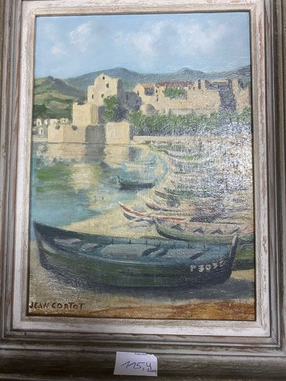 null Jean Cortot, Collioure, huile sur toile signée en bas à droite ; DIDILLON, paysage...
