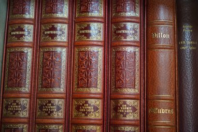 null Montesquieu, De l’esprit des lois, éditions d’art Sefer, 4 volumes reliés, illustrés...