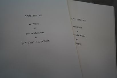 null Apollinaire, Œuvres, éditions André Sauret, 6 volumes reliés, illustrés par...