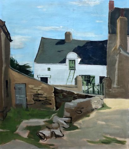 null RAYMOND PARGAMIN (1915 - 2010) 

Maisons bretonnes. 

Huile sur toile.

64,5...