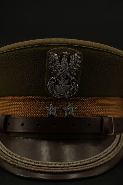 null Pologne, casquette de Major de l'armée.