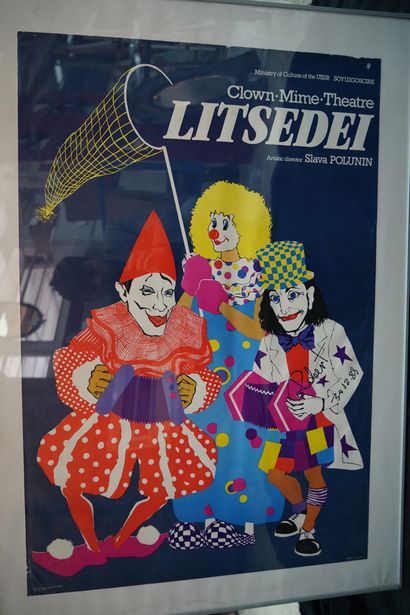 null ÉCOLE RUSSE DES ANNÉES 1980. Clown, Mime, Théâtre, Litsededei, sous la direction...