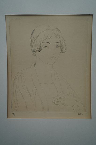 null Othon COUBINE (1883-1969). Portrait de femme. Estampe sur papier, signée en...