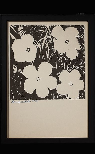null Andy WARHOL (1928-1987), d’après. Flowers. Impression offset, numérotée AP 5/10,...