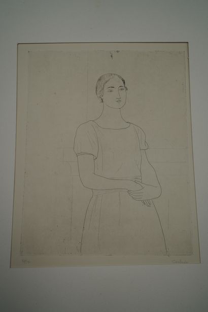 Othon COUBINE (1883-1969). Femme aux bras...