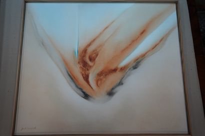 null Jack PENOUEL (1936-2018). Composition abstraite. Deux huiles sur toile, signées...